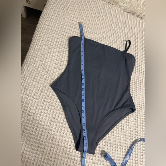 NWT SKIMS Shaping Swim Cami One Piece Gunmetal Womens L - Picture 10 of 12